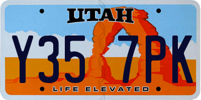 UT license plate Y357PK