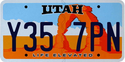 UT license plate Y357PN