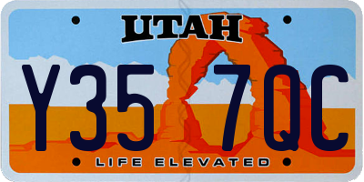 UT license plate Y357QC