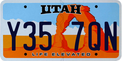 UT license plate Y357QN