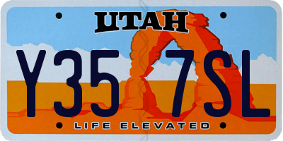 UT license plate Y357SL