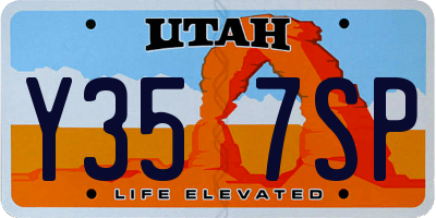 UT license plate Y357SP