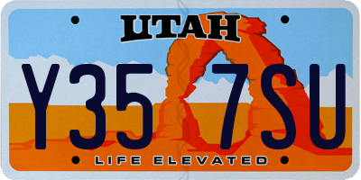 UT license plate Y357SU