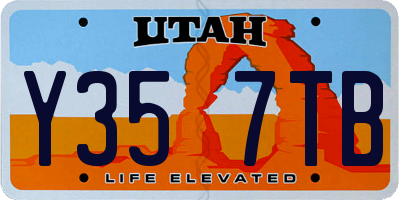 UT license plate Y357TB