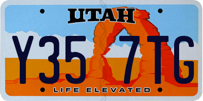 UT license plate Y357TG