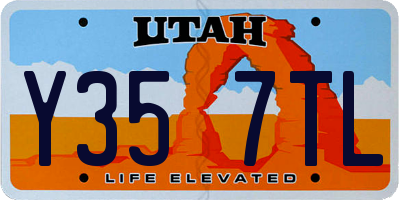 UT license plate Y357TL