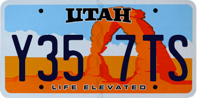UT license plate Y357TS
