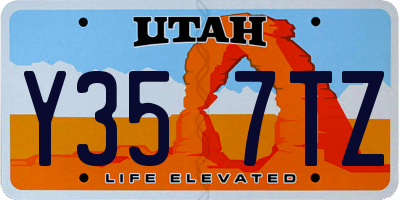 UT license plate Y357TZ