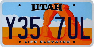 UT license plate Y357UL