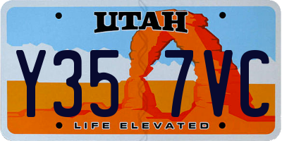 UT license plate Y357VC