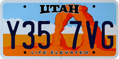 UT license plate Y357VG