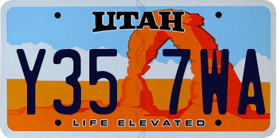 UT license plate Y357WA