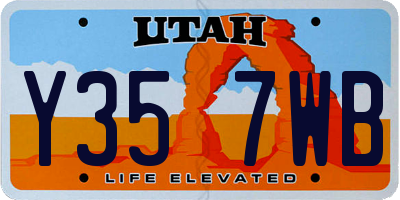 UT license plate Y357WB