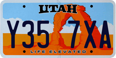 UT license plate Y357XA
