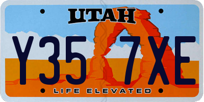 UT license plate Y357XE
