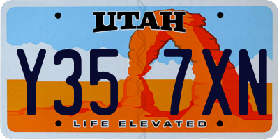 UT license plate Y357XN