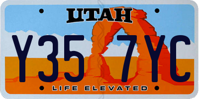 UT license plate Y357YC