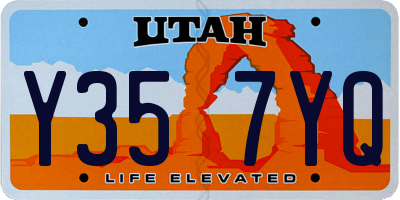 UT license plate Y357YQ