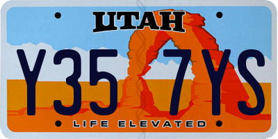 UT license plate Y357YS