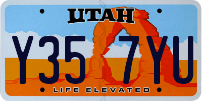 UT license plate Y357YU