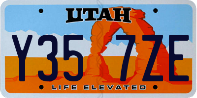 UT license plate Y357ZE
