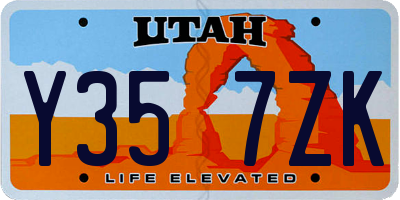 UT license plate Y357ZK