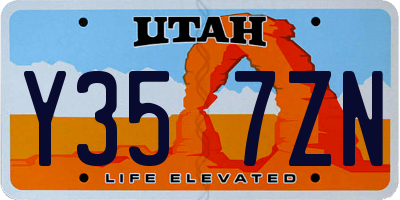 UT license plate Y357ZN