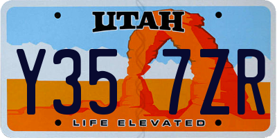 UT license plate Y357ZR