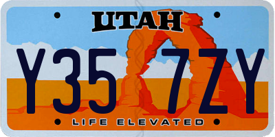 UT license plate Y357ZY