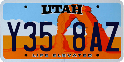 UT license plate Y358AZ