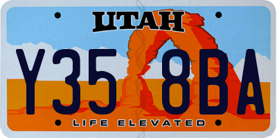 UT license plate Y358BA