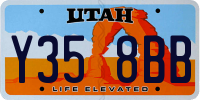 UT license plate Y358BB