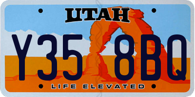 UT license plate Y358BQ