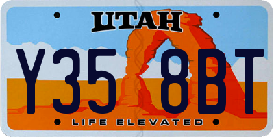 UT license plate Y358BT