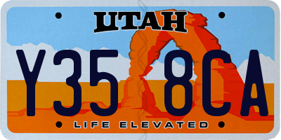 UT license plate Y358CA