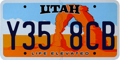 UT license plate Y358CB
