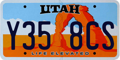 UT license plate Y358CS