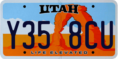 UT license plate Y358CU
