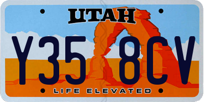 UT license plate Y358CV
