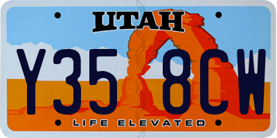 UT license plate Y358CW
