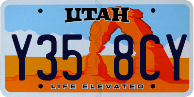 UT license plate Y358CY