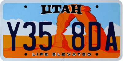 UT license plate Y358DA