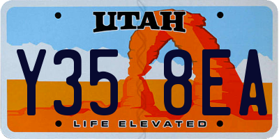 UT license plate Y358EA