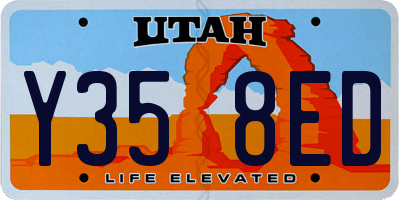 UT license plate Y358ED