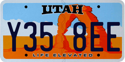 UT license plate Y358EE