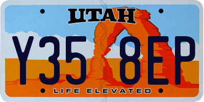 UT license plate Y358EP