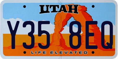 UT license plate Y358EQ
