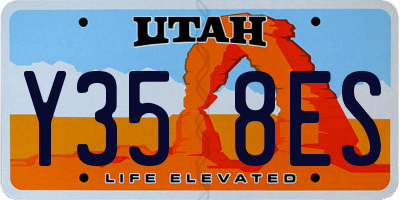 UT license plate Y358ES