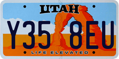 UT license plate Y358EU