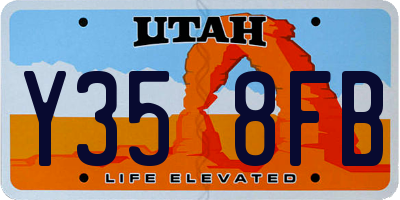 UT license plate Y358FB